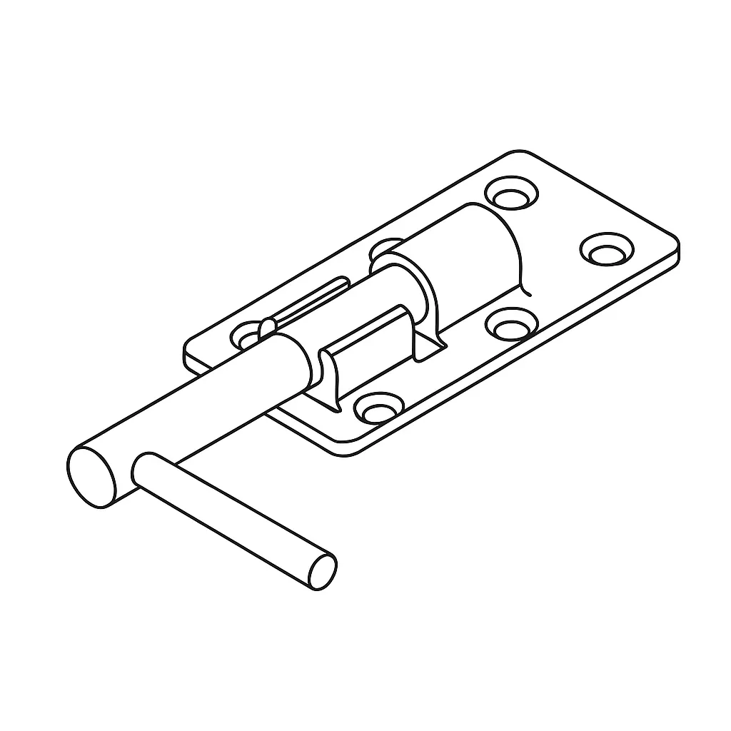 DUTCH DOOR BARREL BOLT 76MM BRASS -SOLID