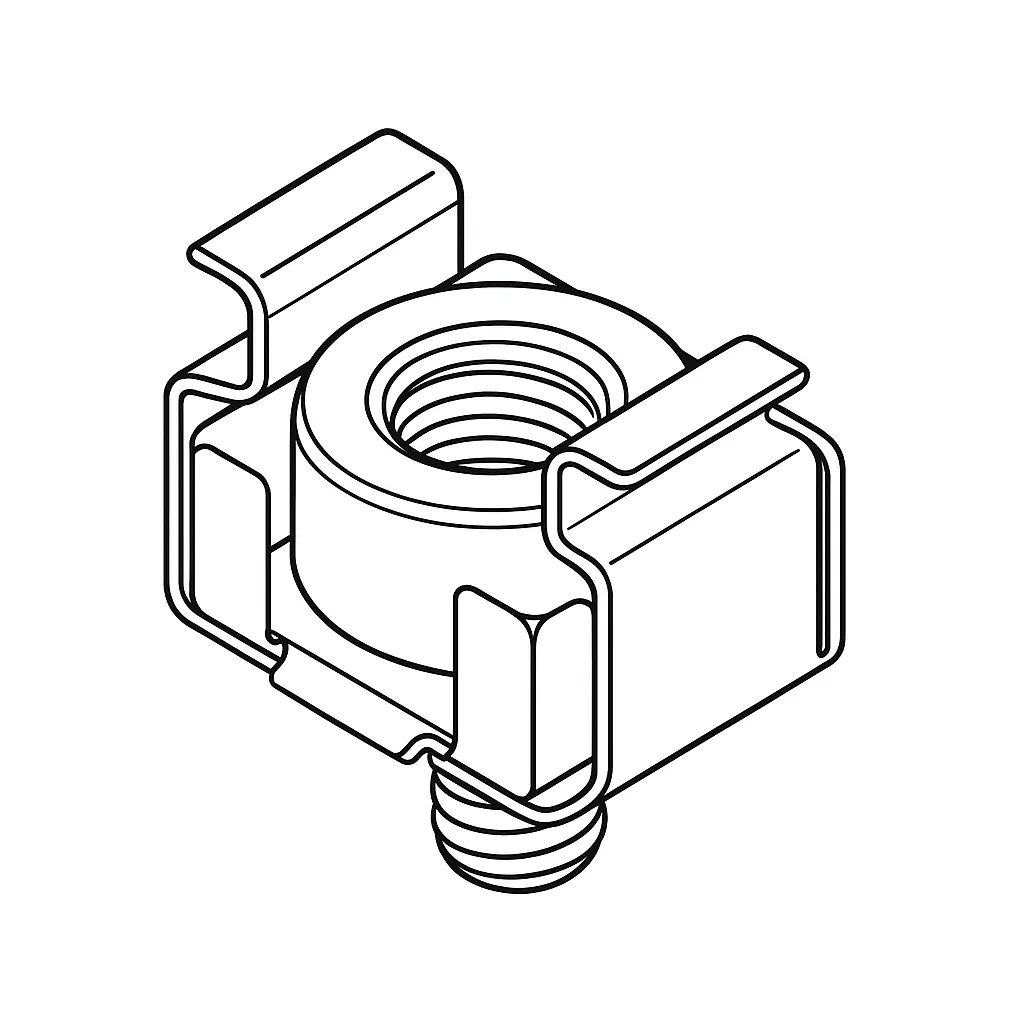 CAGE NUT STAINLESS 8MM (1.0-1.7mm) A2