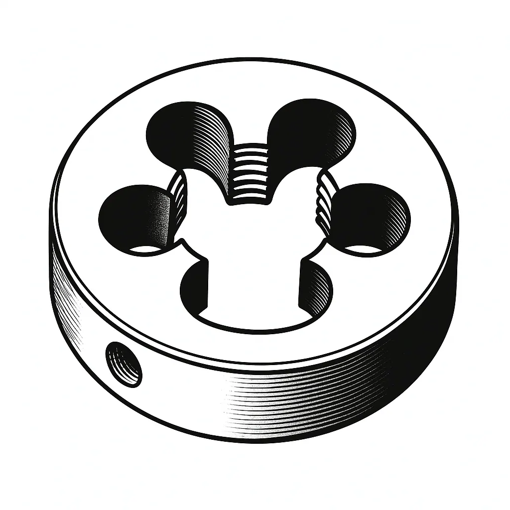 CIRCULAR DIE 12MM X 1.25P CARBON STEEL