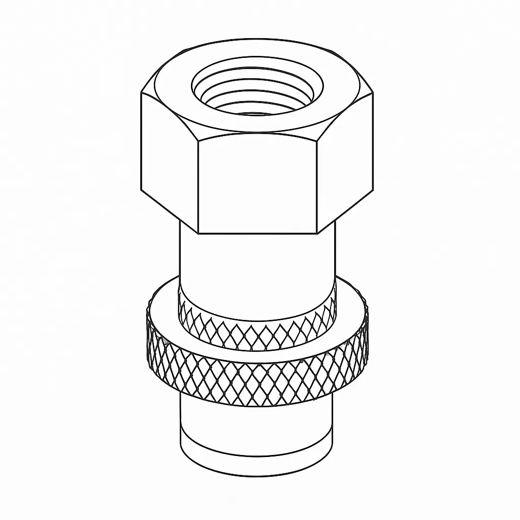 CLINCH NUT WITH BUSH 4MM (1.4-2.2) E/G