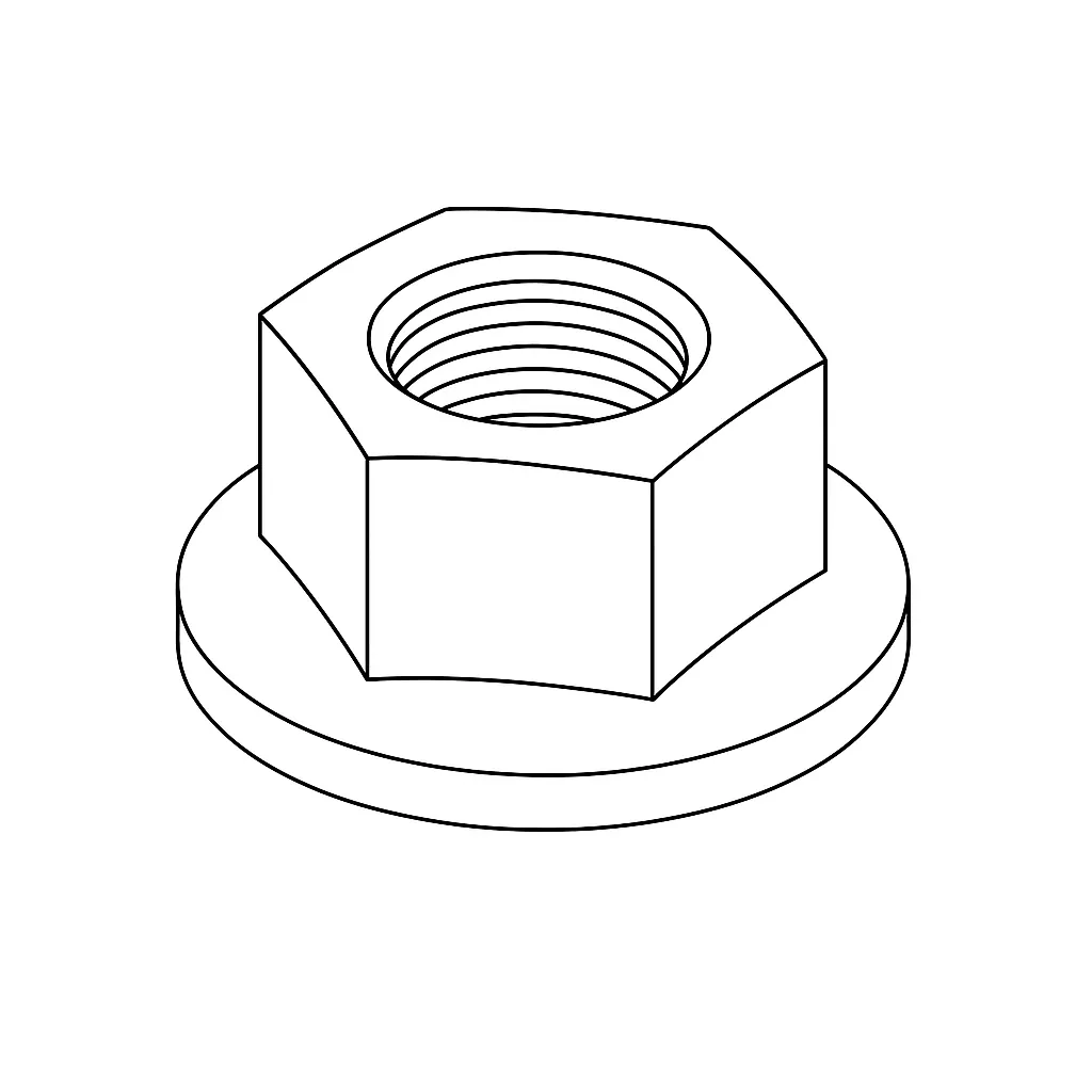FLANGE NUT SERRATED H/T D6923 14MM E/G