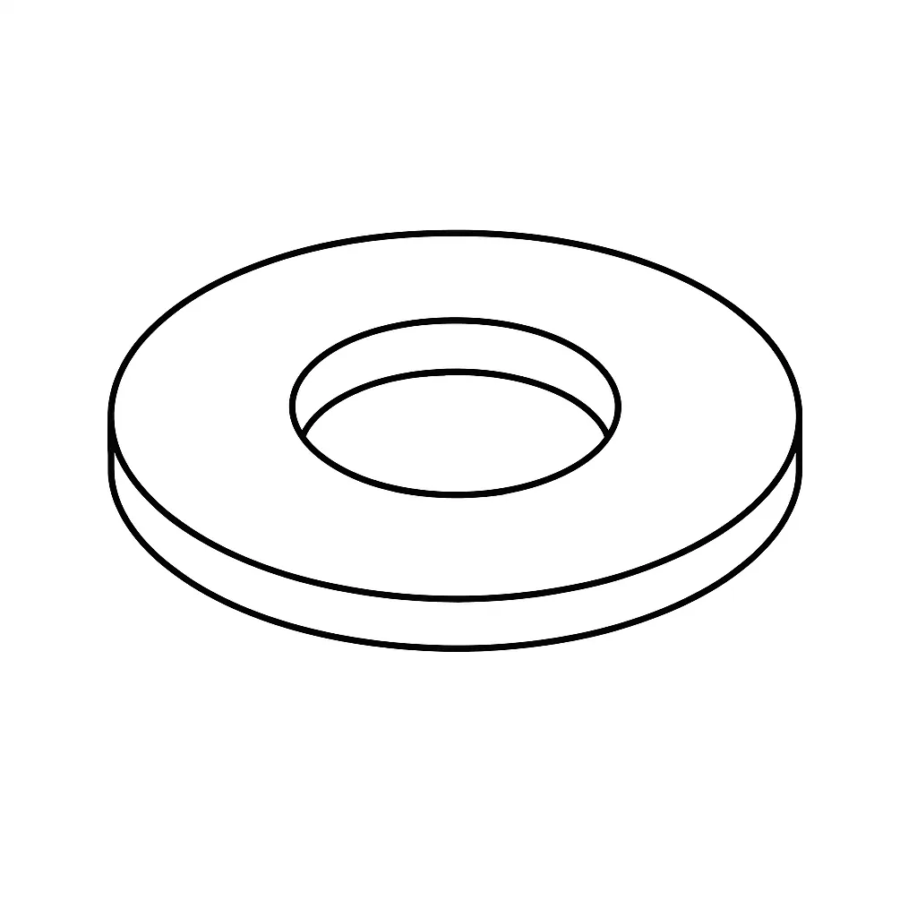 FLAT WASHER D125 3MM *BLACK* STEEL
