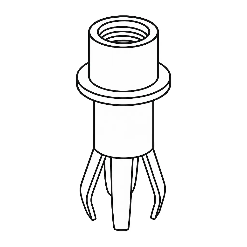 JACK NUT LF 4MM E/G