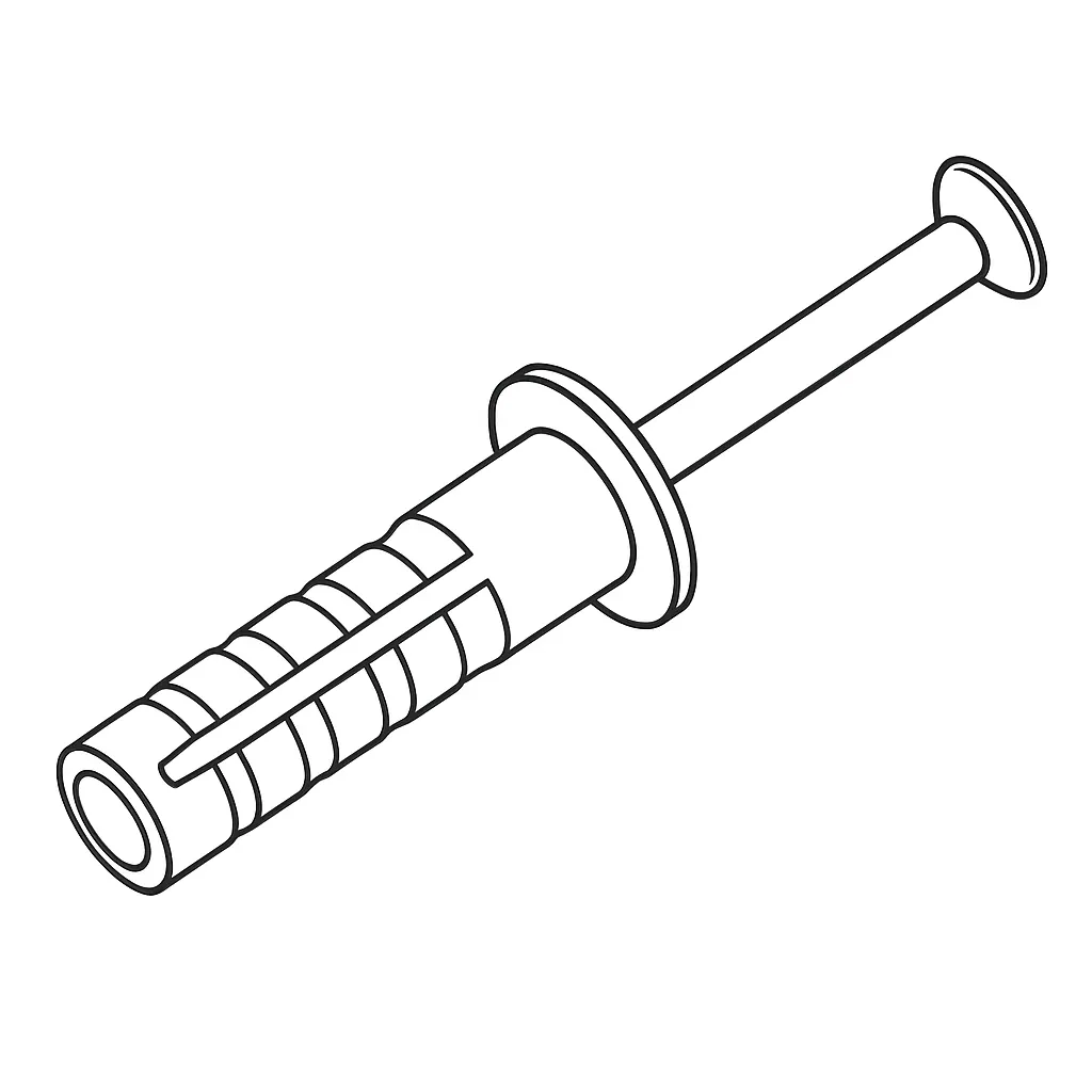 NAIL-IN SCREW S/STEEL NYLON 8MM X 75 A2