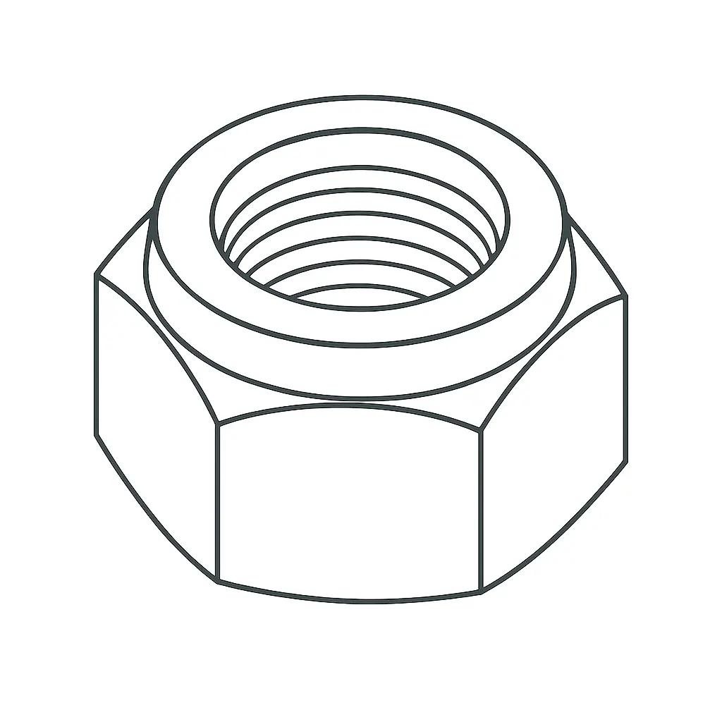 NYLOK NUT 10MM X 1,25 E/G
