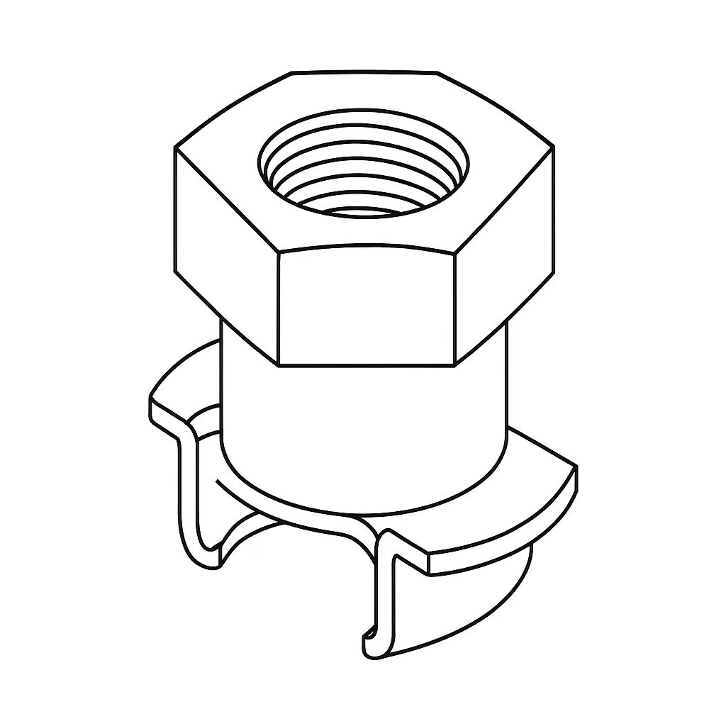SPEED NUT RETAINER M6 CV4826 Y/P