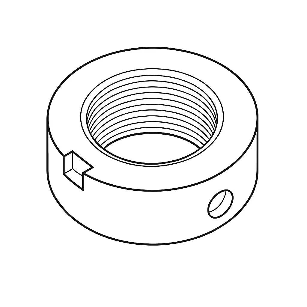 BRASS RING NUT 5/16 BSB 26TPI 3073