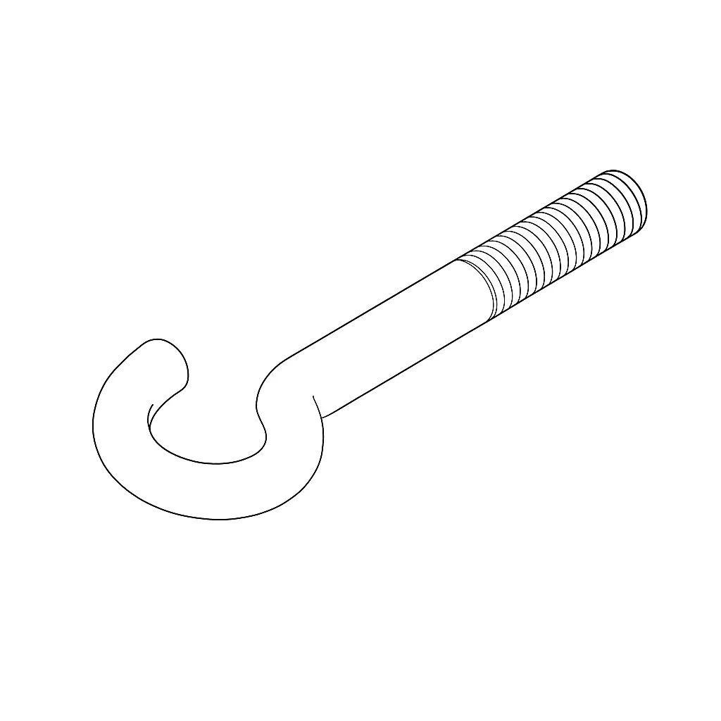 ROUND HOOK BOLT 8MM X 140/170 RHO E/G