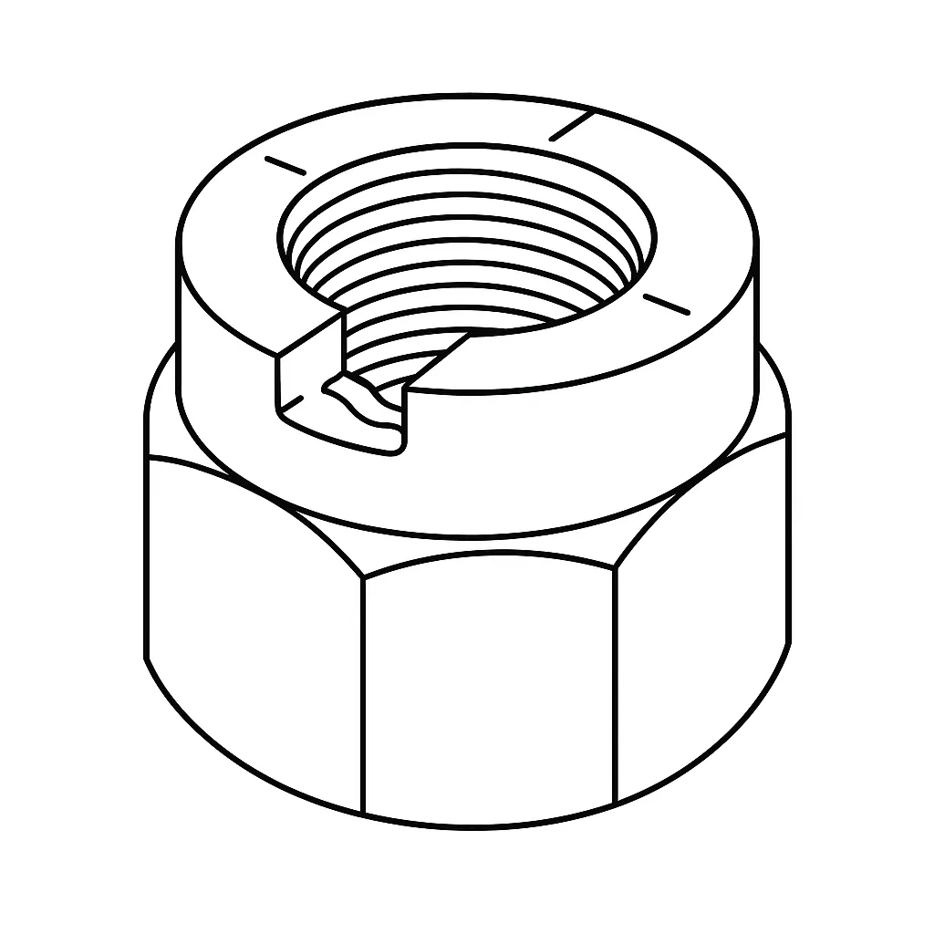 SLOT ROUND NUT GUK NYLON 60MM X 1.5 E/G