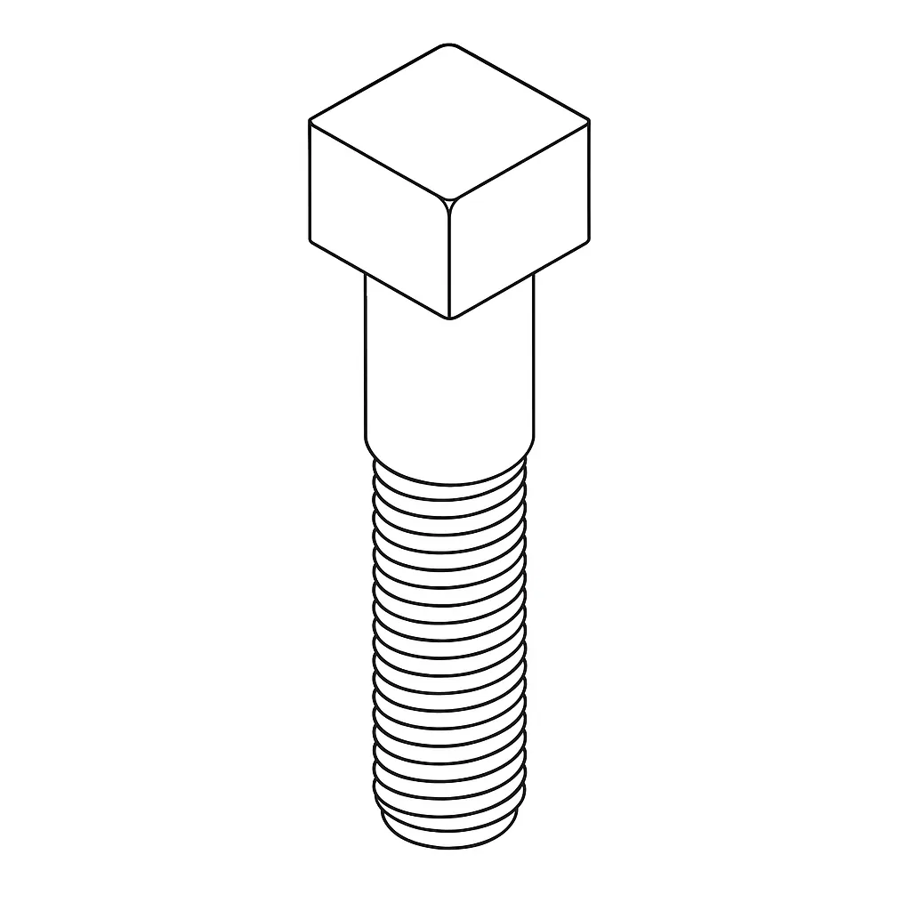 SQUARE HEAD BOLT 10MM X 25 17*17 A2