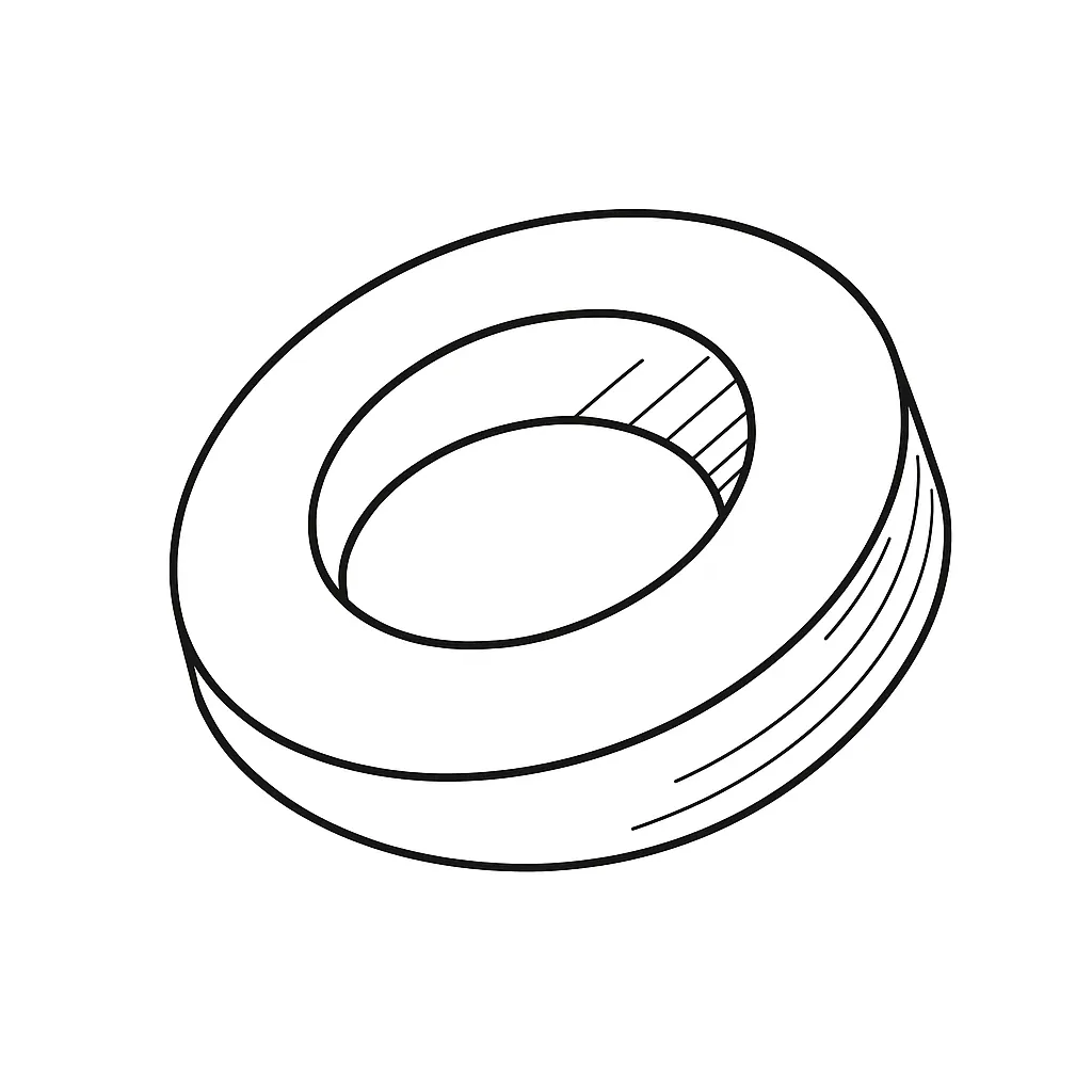 TAPER WASHER D435 14DEG 8MM HOT-DIP E/G