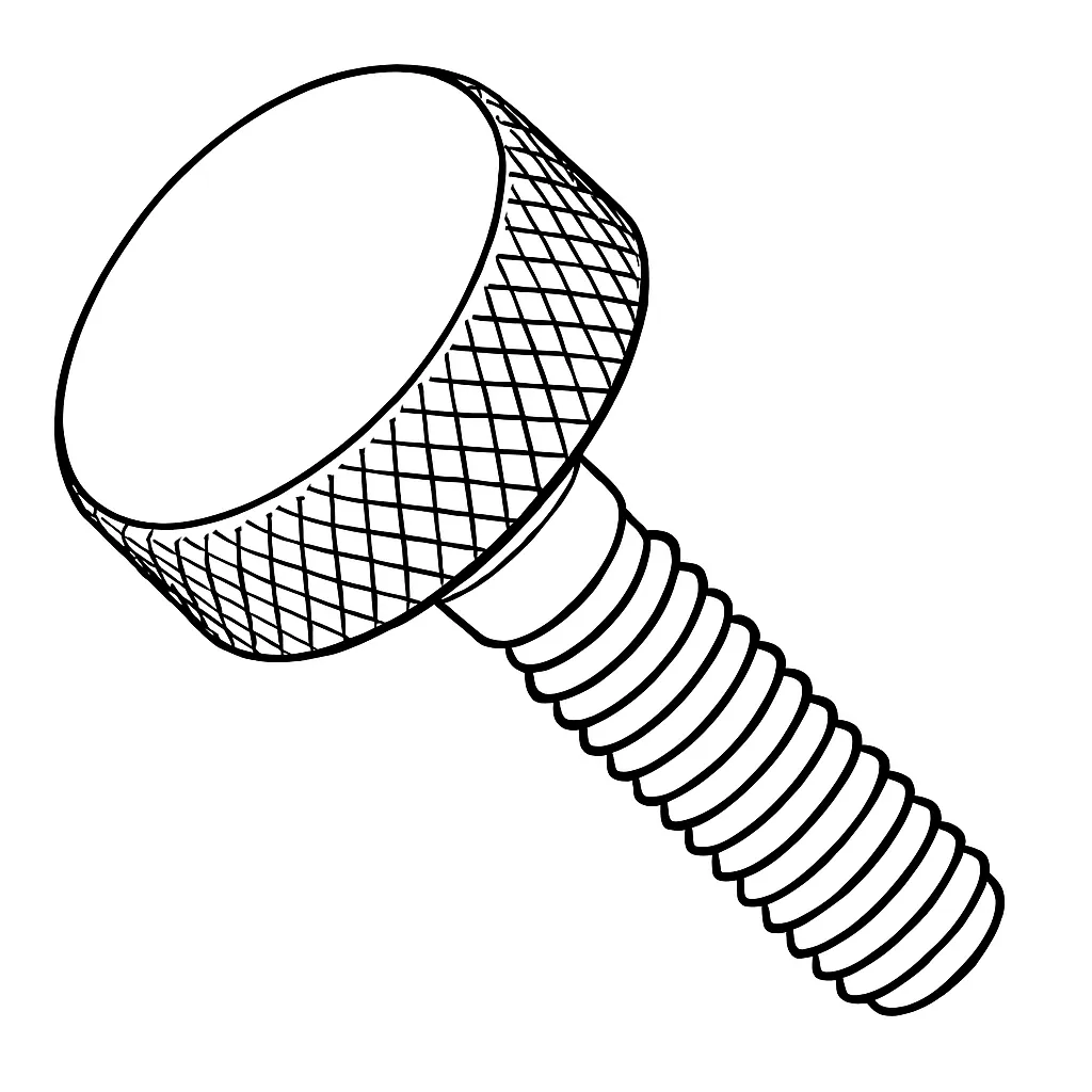 KNURL THUBSCREW D464 4MM X 25 STAINLESS