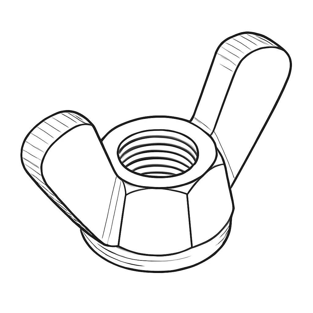 WING NUT UNF 3/16 10.32 STEEL E/G